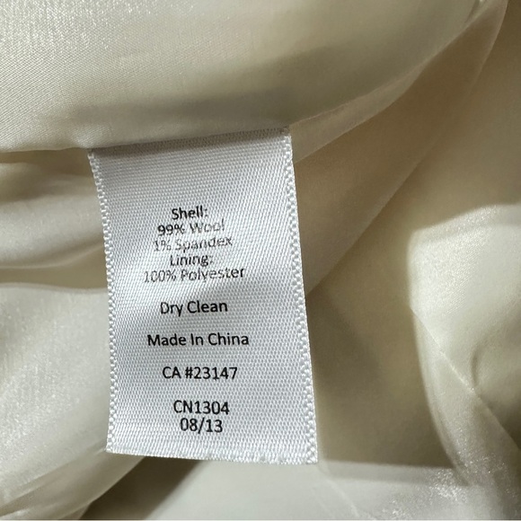 Talbots Women’s Blazer Jacket – Size 6 – Cream White Wool Blend - Picture 4 of 6